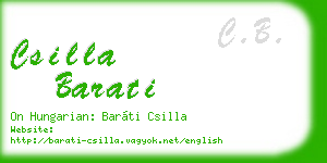 csilla barati business card